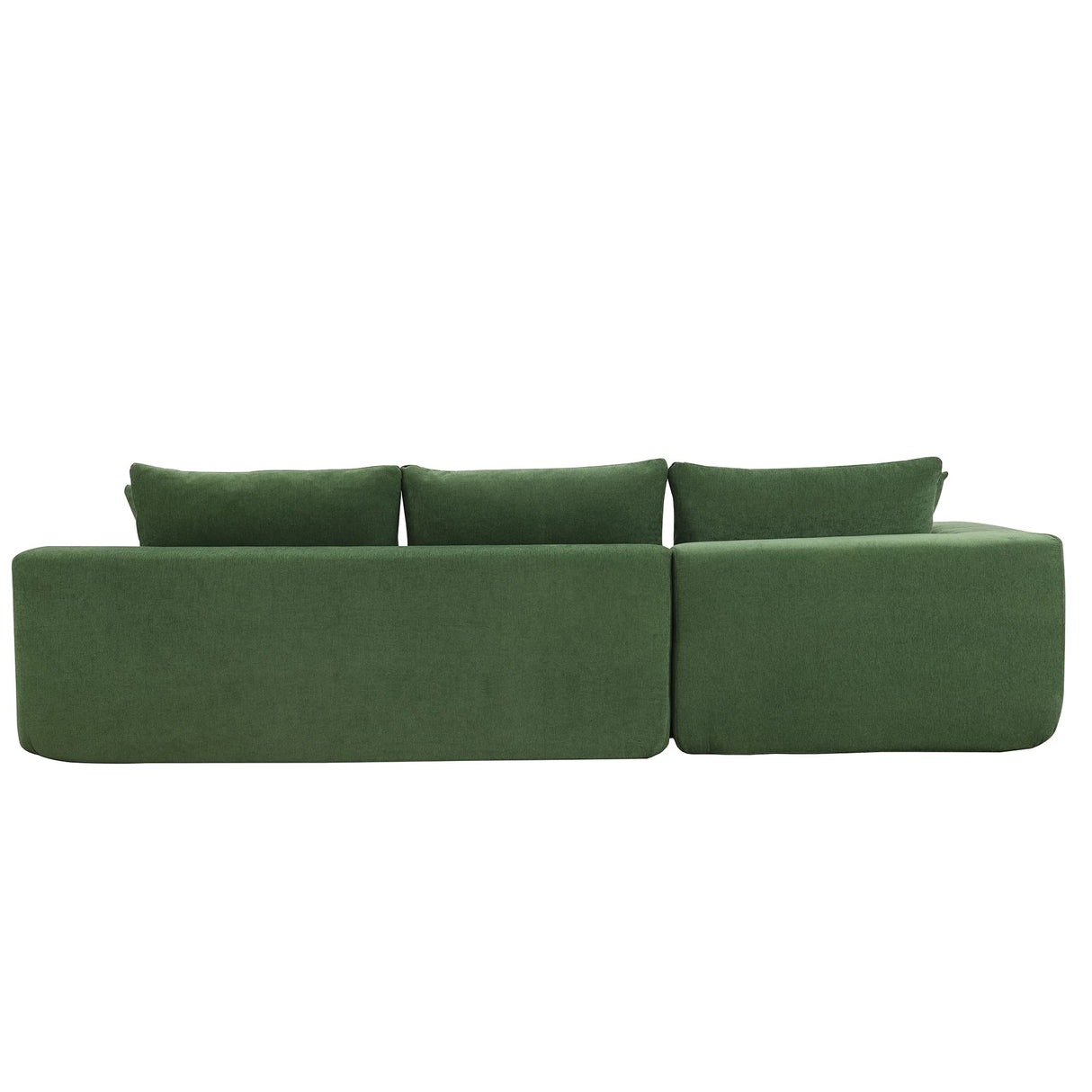 Olodumare 109" Convertible Modular Cushion Sofa – Green / Off White