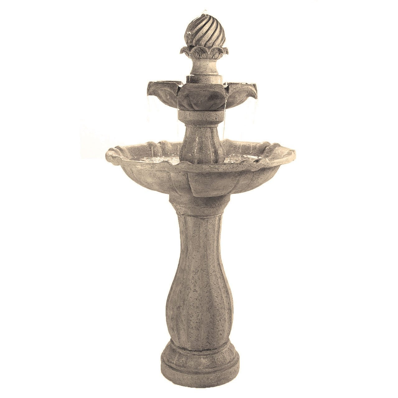 45-Inch 2-Tier Arcade Outdoor Solar Water Fountain - Outdoor Water Feature