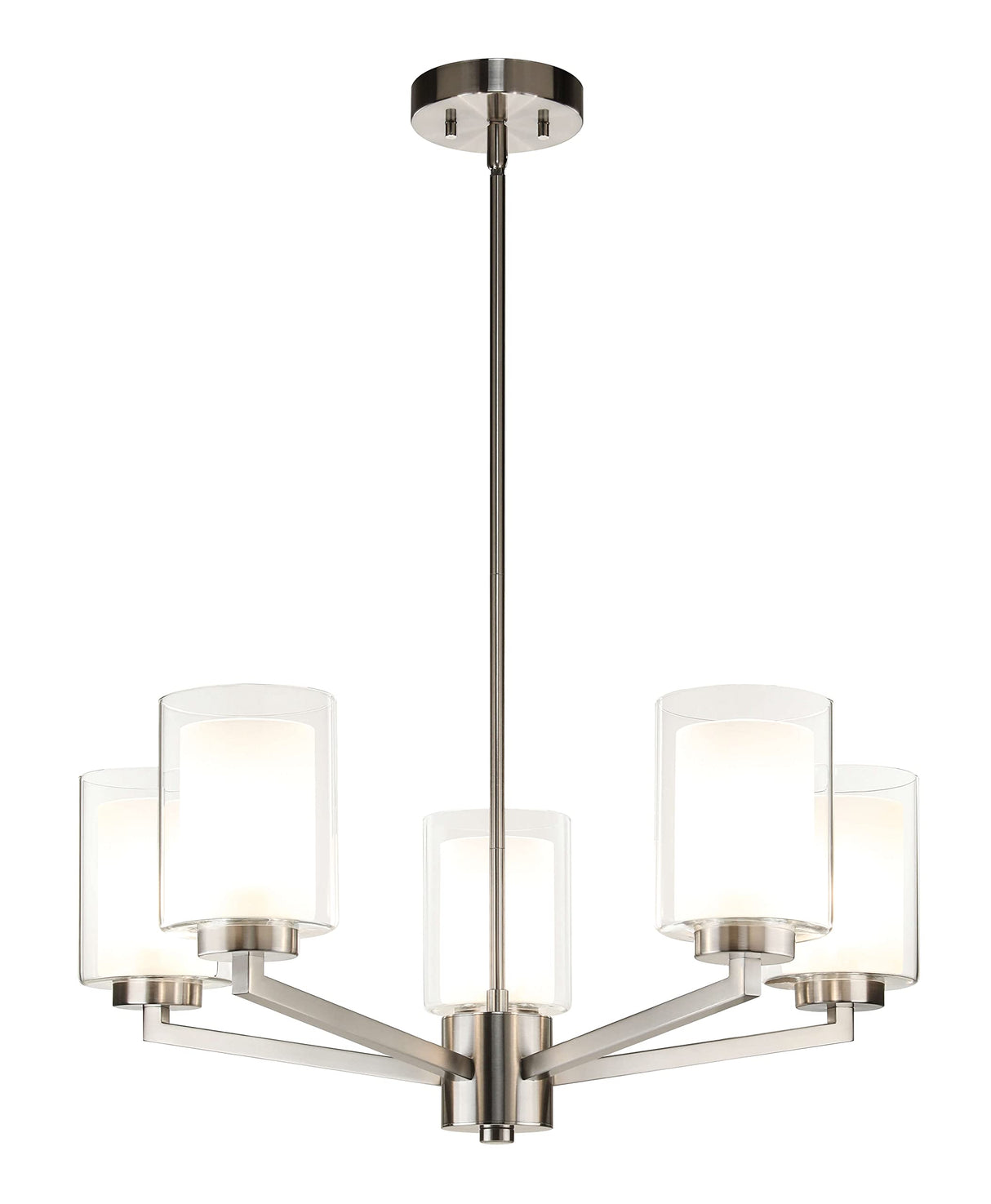 Lighting Brushed Nickel Chandelier, Modern