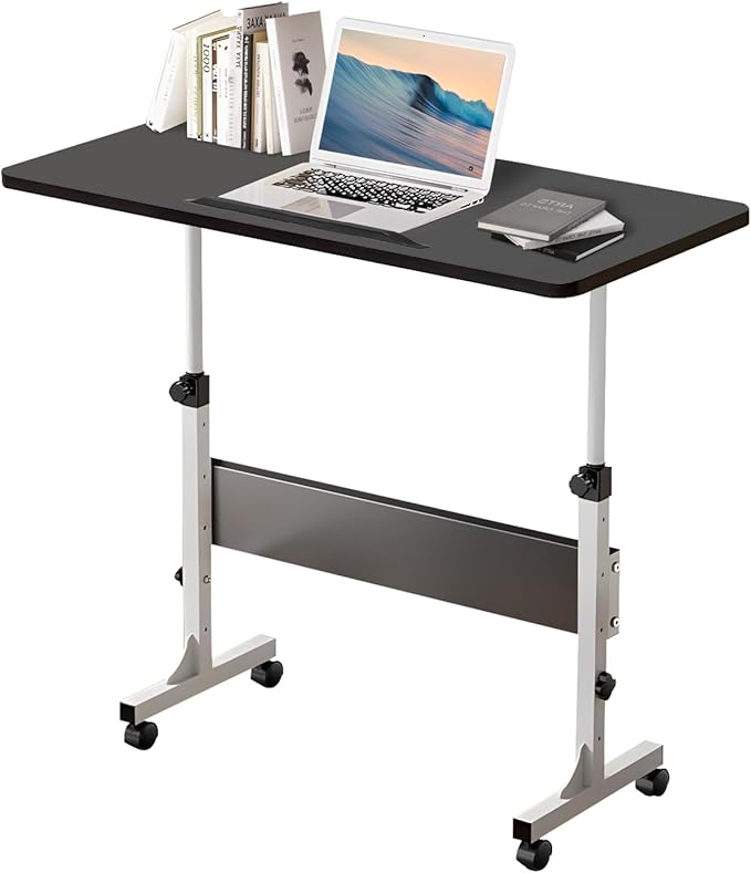 Small Standing Desk Adjustable Height Rolling Computer Desk Portable Laptop Desk