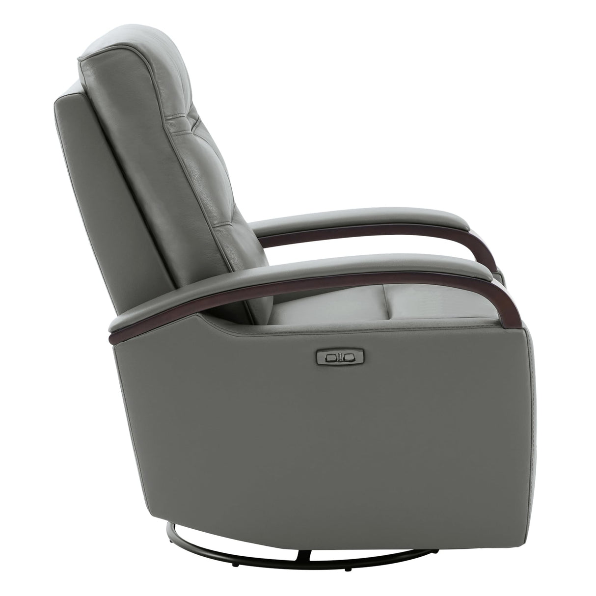 Chita LuxeGlide Genuine Leather Swivel Rocker Recliner with USB & Power Headrest
