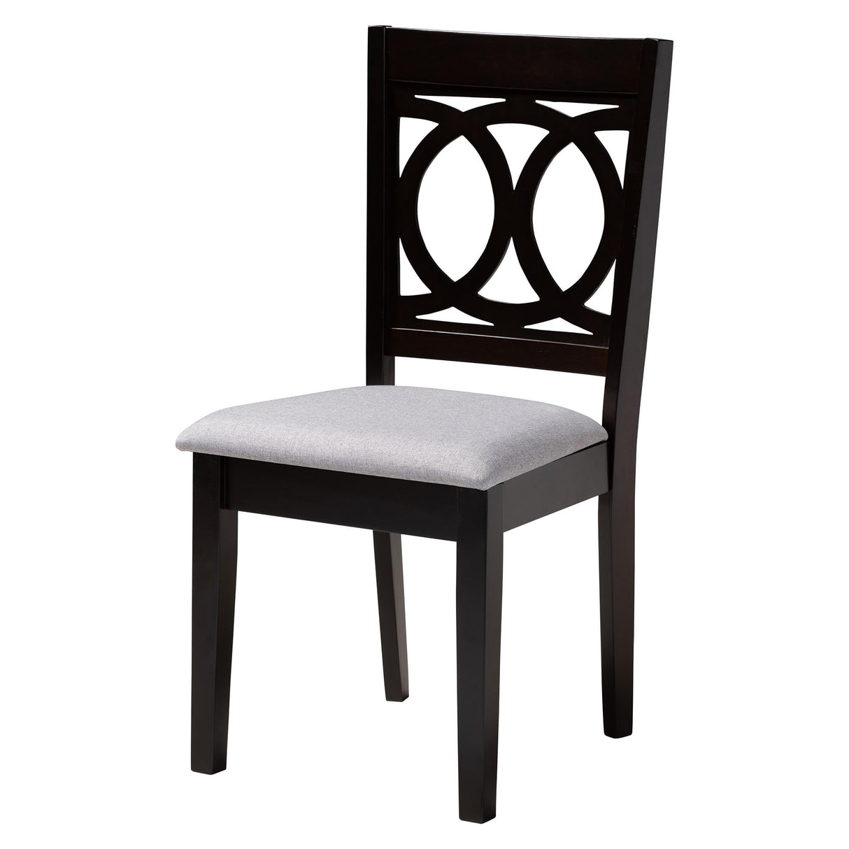 Dining Set, 5-Piece, Grey/Espresso Brown