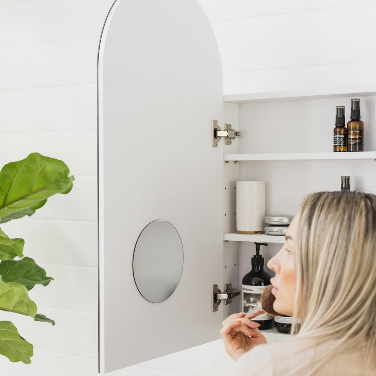 Arched Medicine Cabinet With Mirror For Bathroom Wall