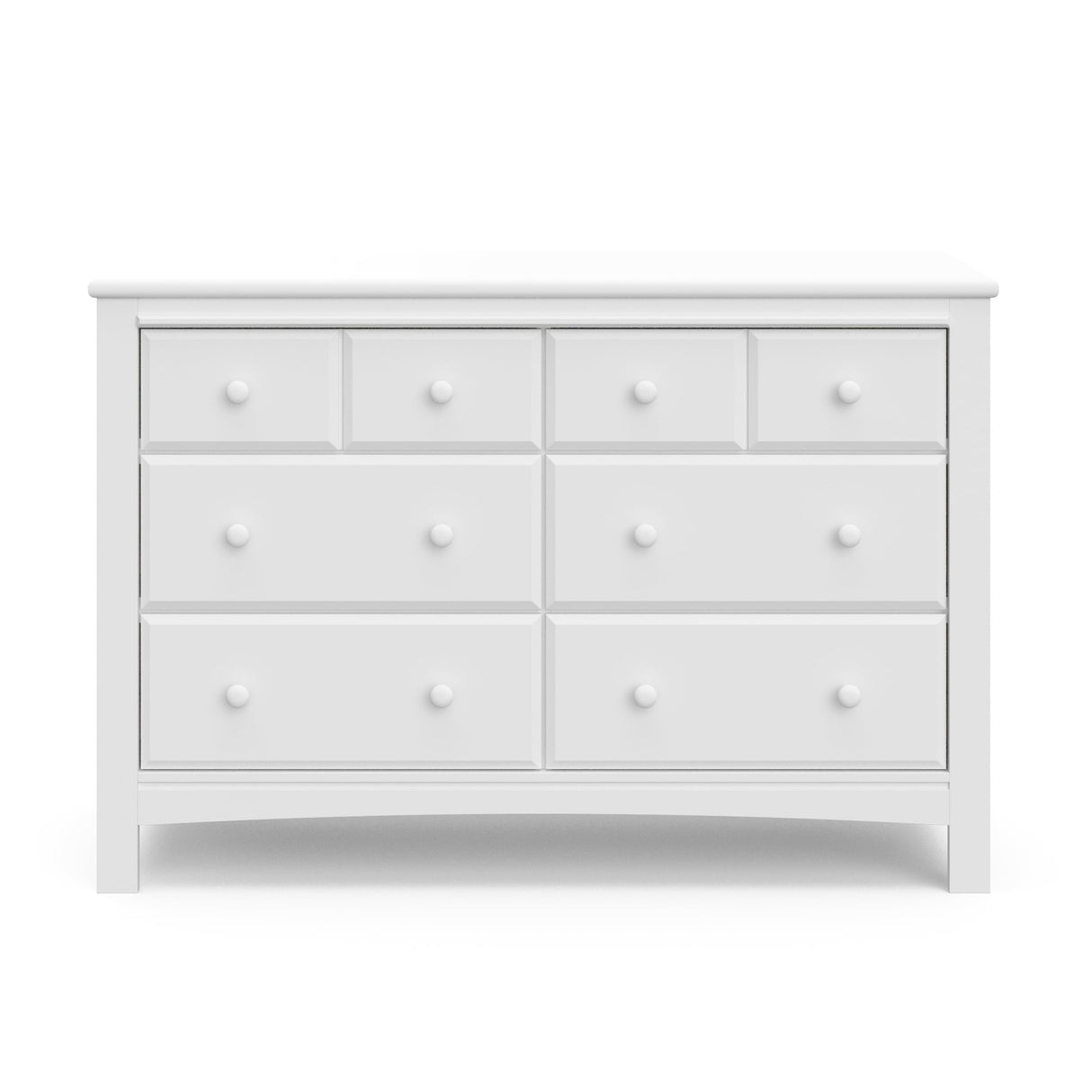 Benton 6 Drawer Double Dresser (White) – Easy New Assembly Process, Universal Design,