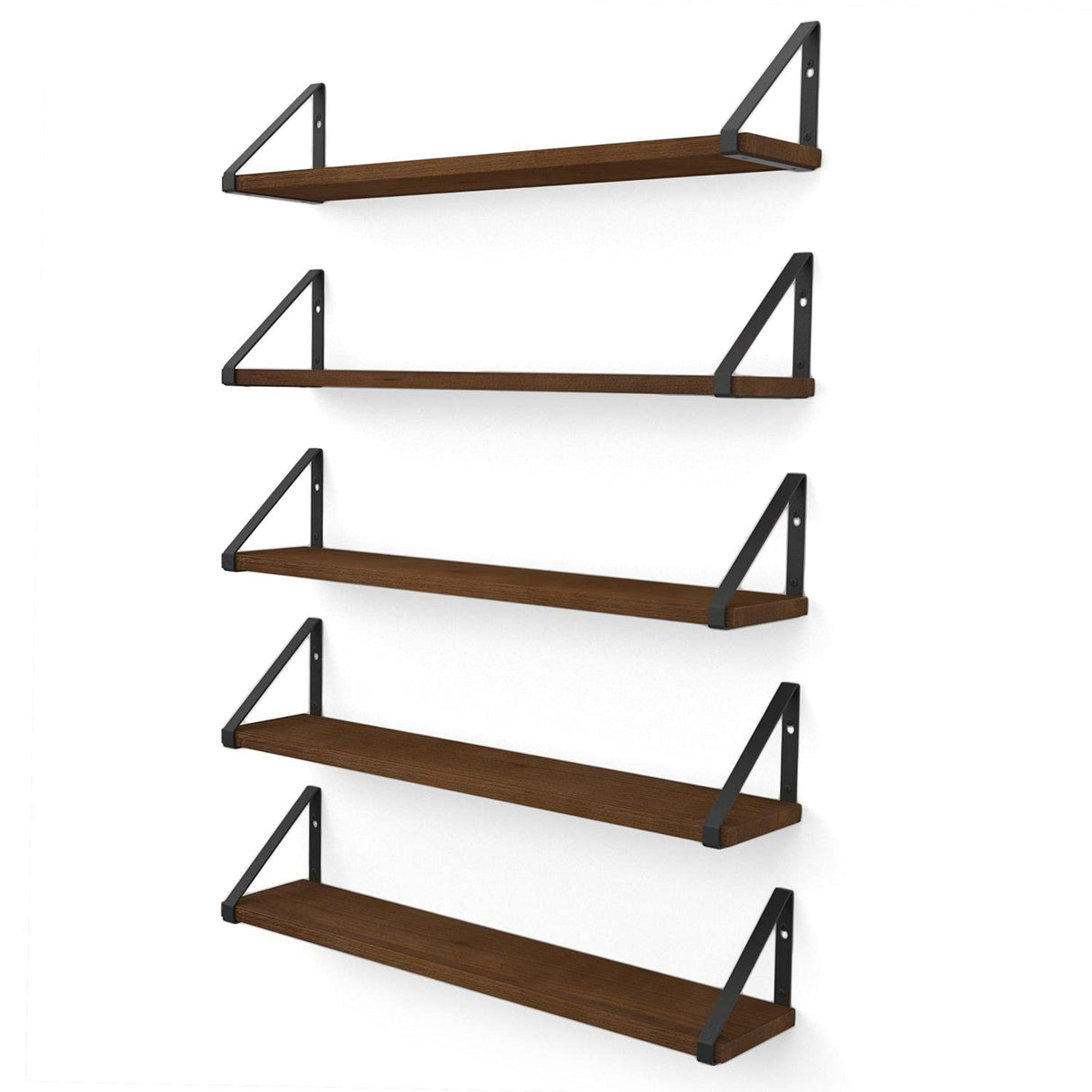 Ponza Floating Shelves for Wall, 24" Floating Bookshelf, Wood Wall Shelves for Bedroom