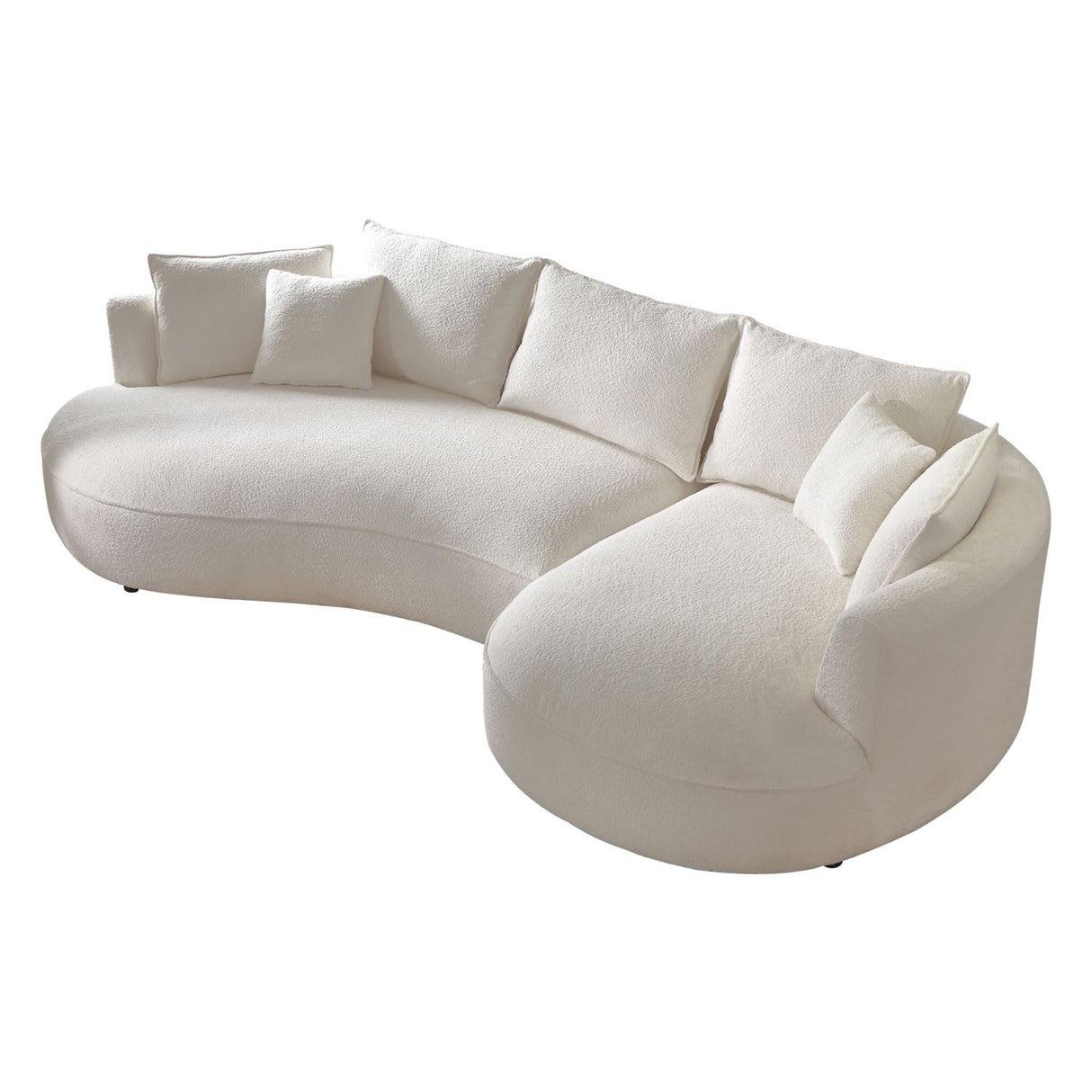 Oversized Modular Curved Sofa with Extra Wide Chaise Lounge