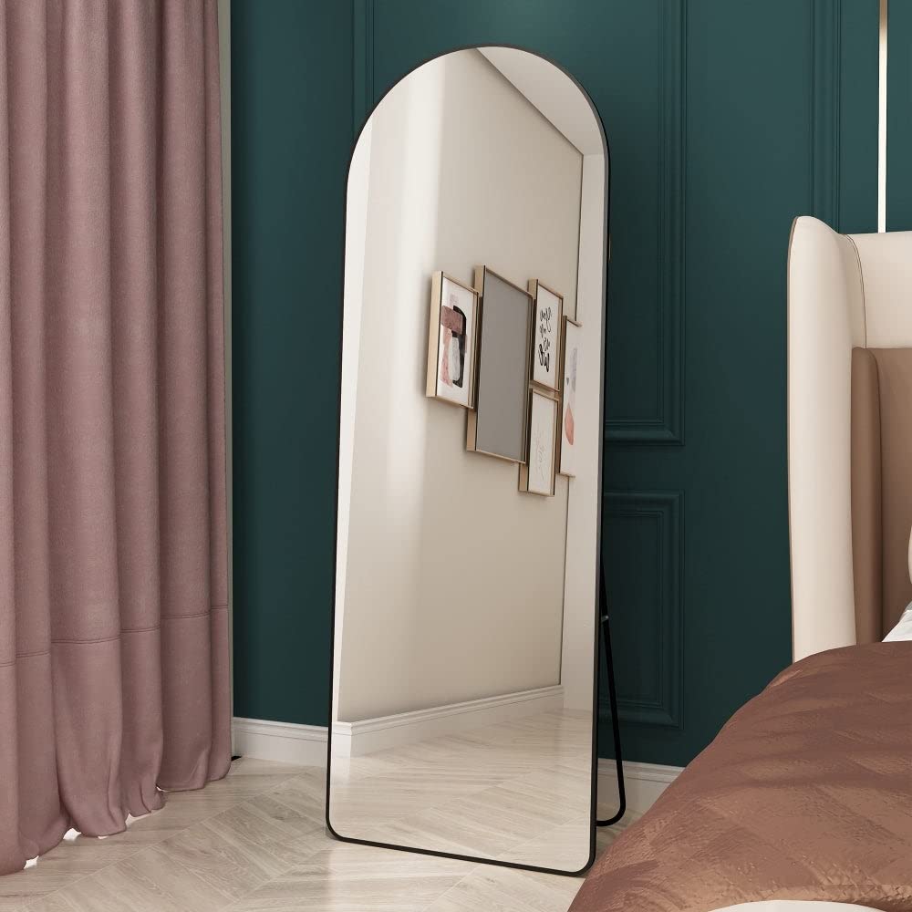 Modern Aluminium Framed Freestanding Full Length Mirror