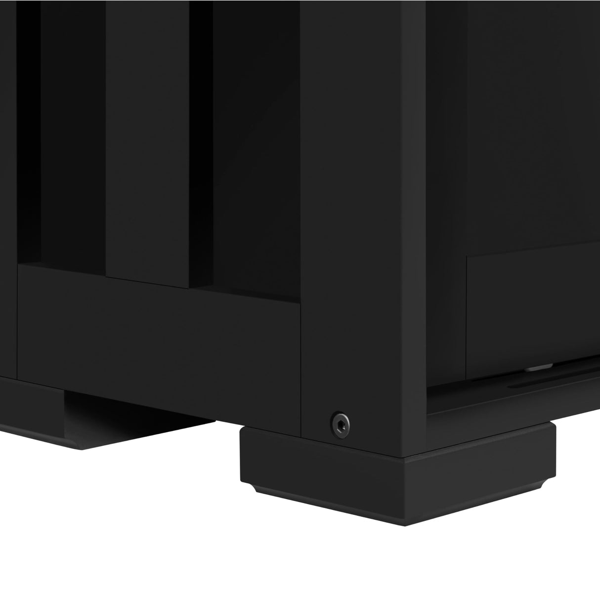 TV Stand, Wooden Storage Console Table with Sliding Door and Adjustable Shelf