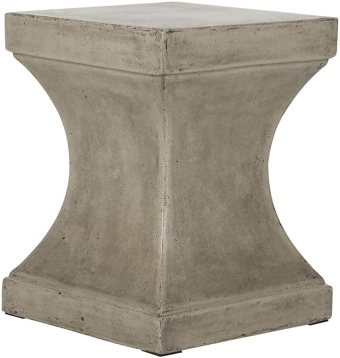 Outdoor Collection Curby Modern Concrete Dark Grey 17.7-inch Accent Table