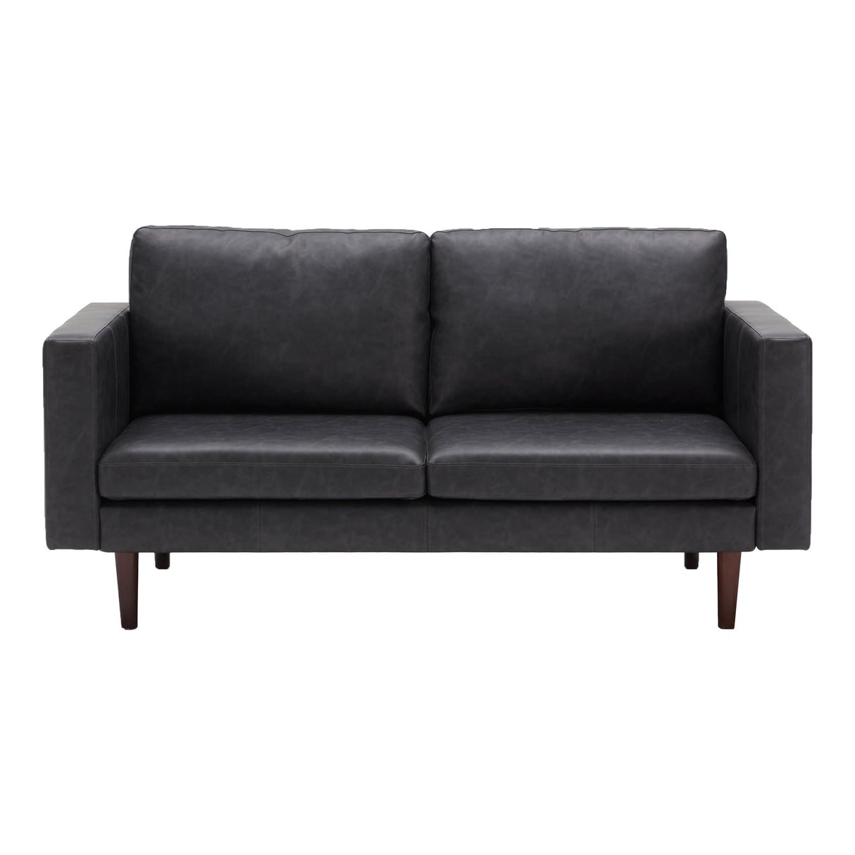 65" Loveseat Sofa, Mid Century Modern Couch with Solid Wooden Frame