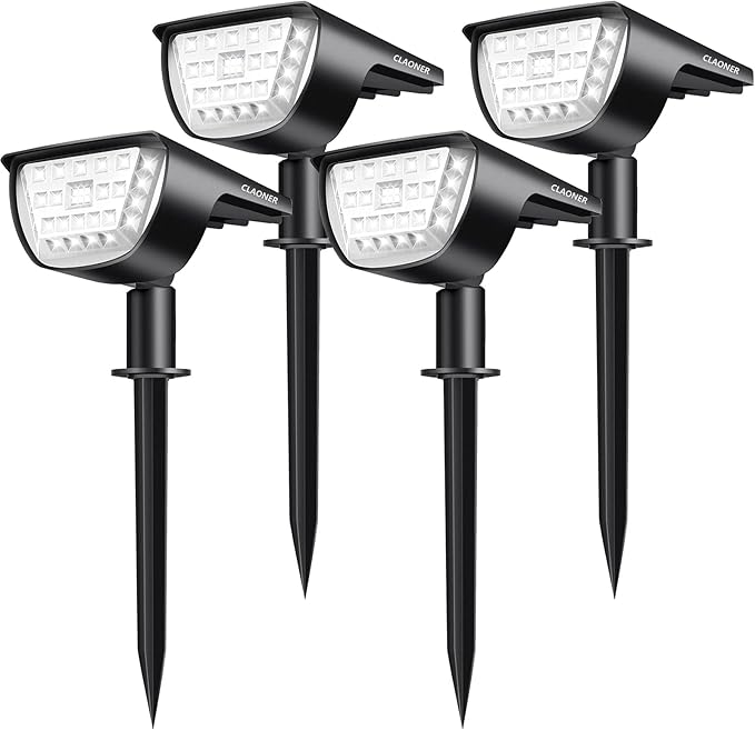 Solar Spot Lights Outdoor, 3 Lighting Modes IP65 Waterproof Solar Lights Outdoor