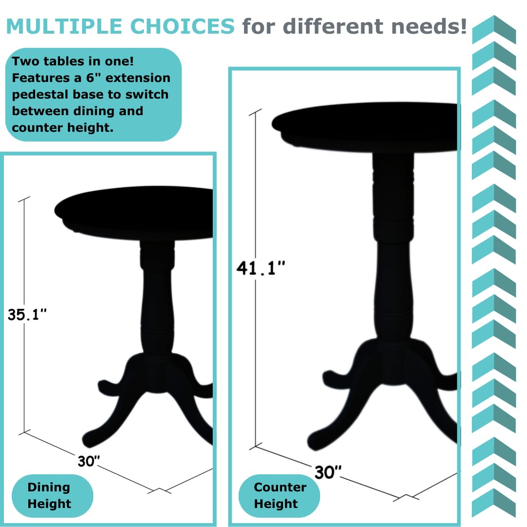 Concepts Chairs Dining Table Set, White/Heather Gray