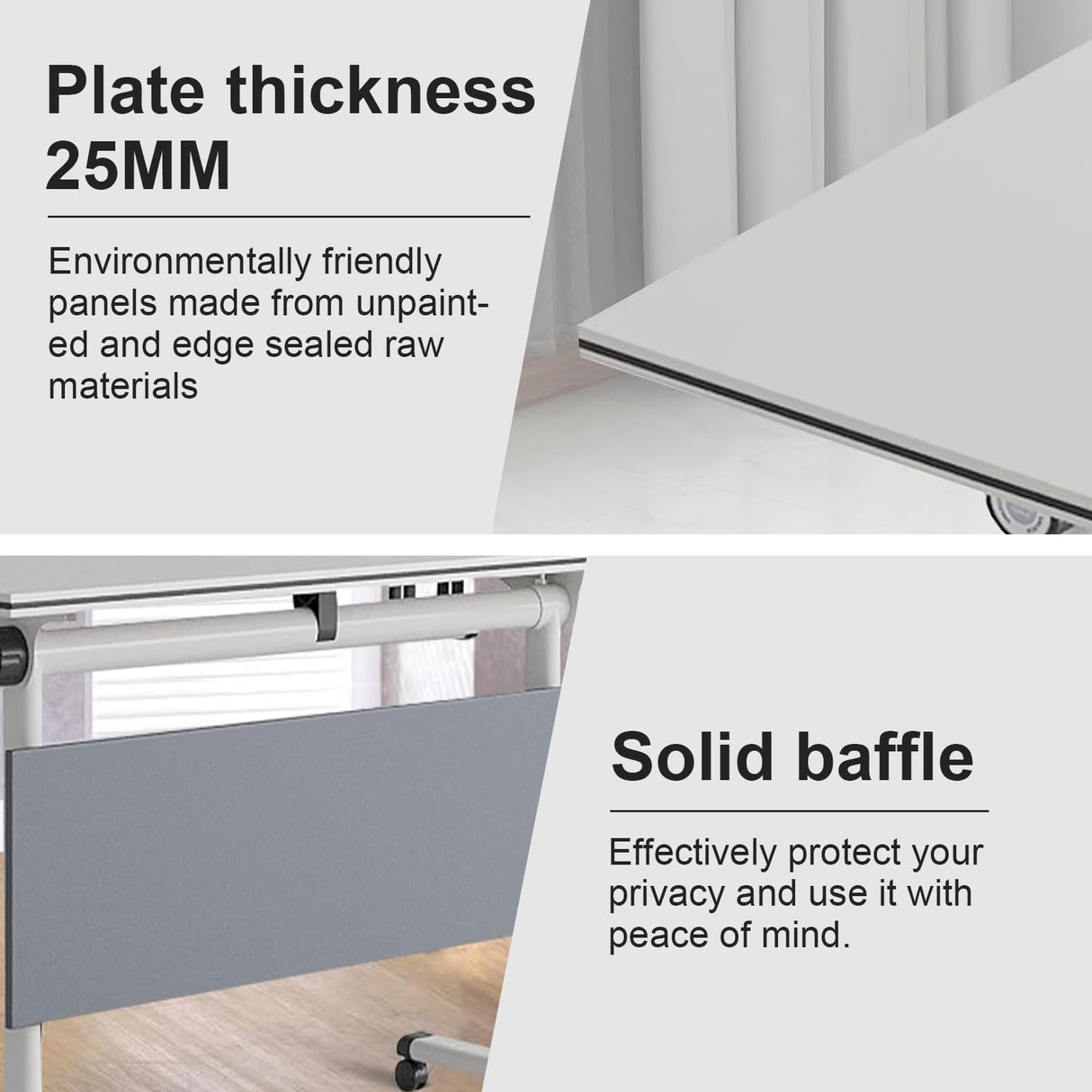 Folding Conference Room Table,4 Pack Conference Table Flip Top Mobile Training Table