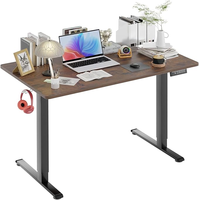 Electric Standing Desk 55x24 Inch Height Adjustable Computer Desk Large Space Office