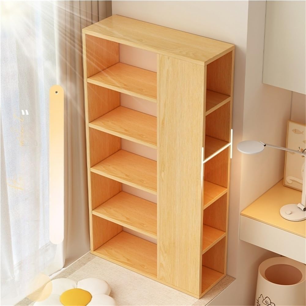 Fghqwert Bay Window Bookcase – Solid Wood Multi-Layer Storage Shelf for Home and Office(23.6 * 9.8 * 32.7in)