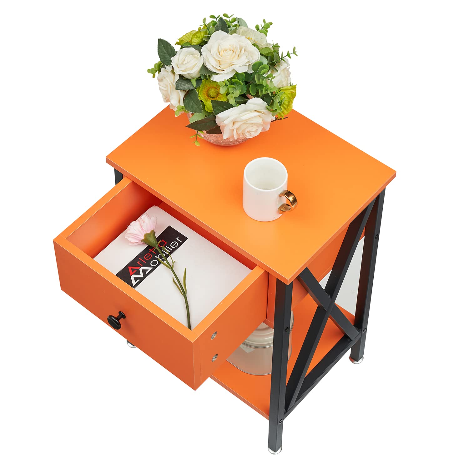 Nightstands Set of 2, Modern Bedside End Tables