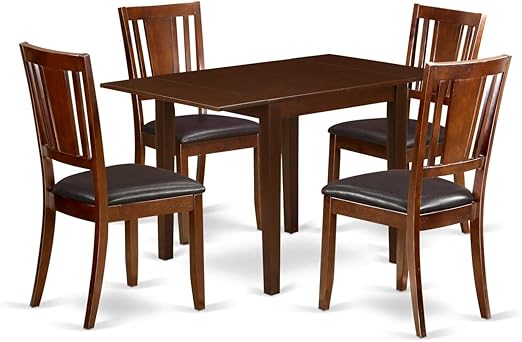 NDDU3-MAH-LC Norden 3 Piece Dinette Set for Small Spaces Contains a Rectangle Table