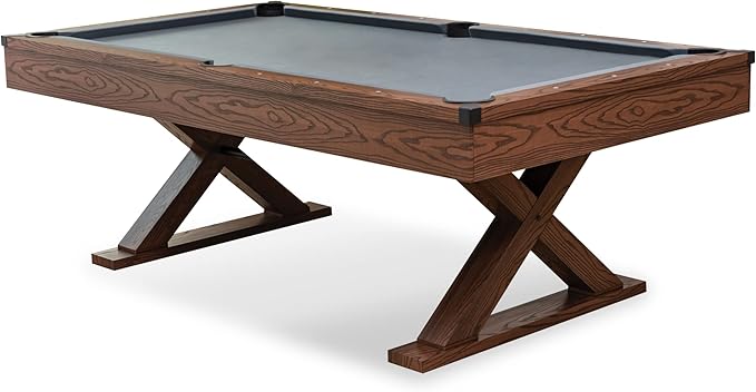 Dunhill 87-Inch Rustic Pool Table - 8 Ball Game with Accessories for Billiards & Indoor Games