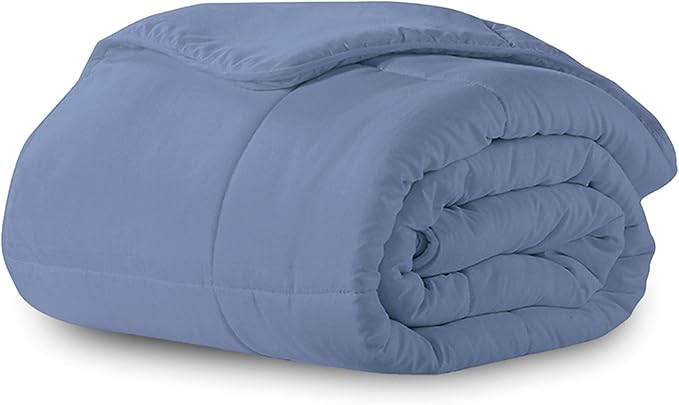 Microfiber Down-Alternative Solid Color Comforter - Khaki - Full/Queen (90"x90")