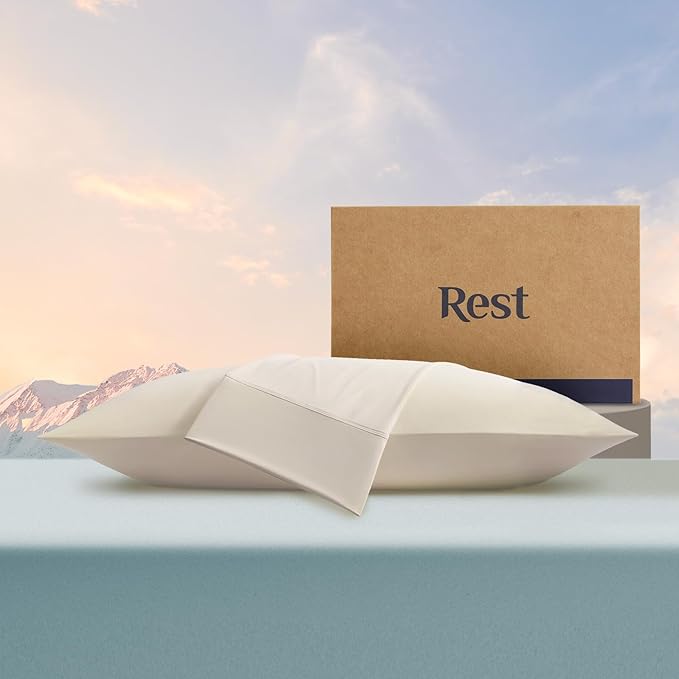 Cooling Pillow Cases Standard - 2 Pillowcase for Sensitive Skin