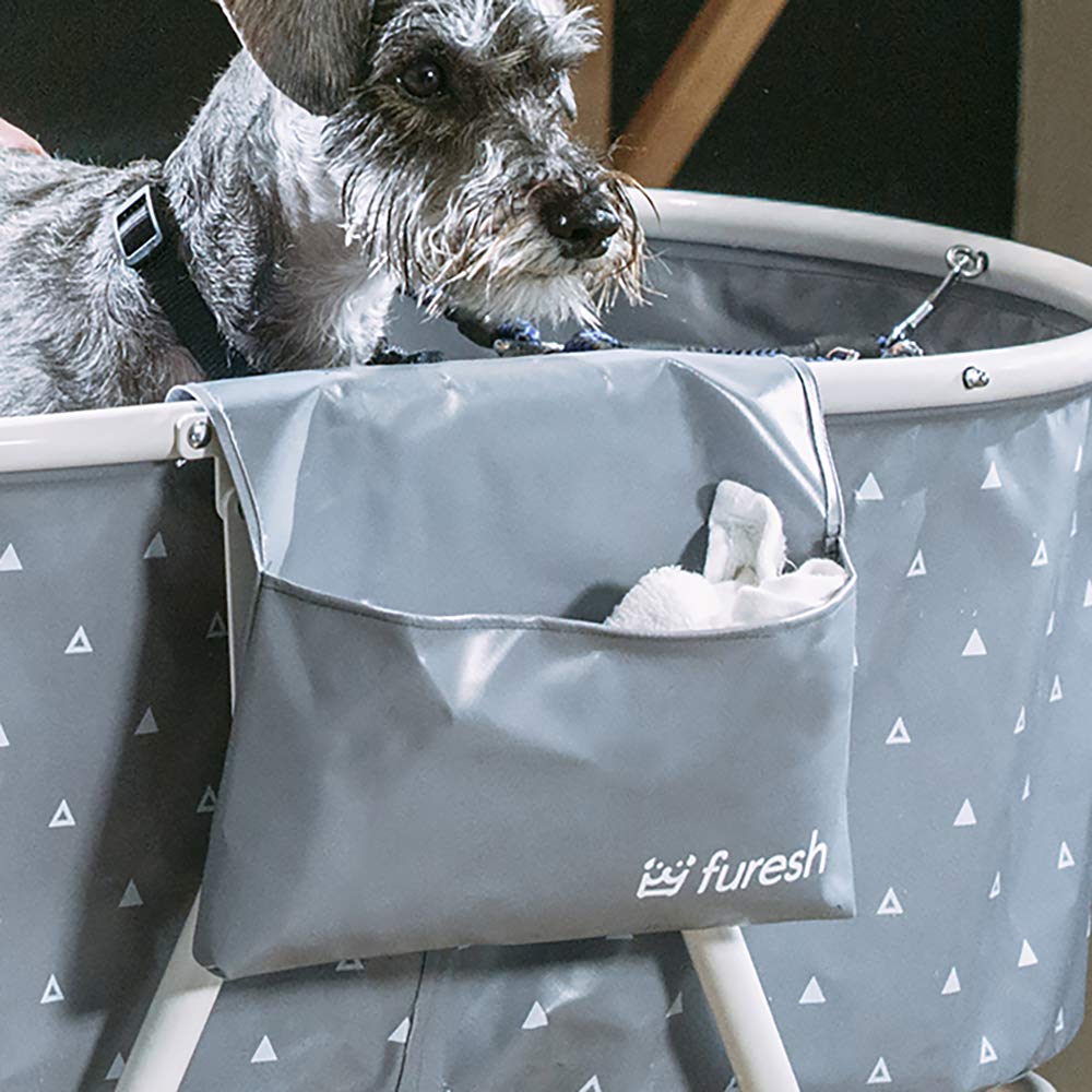 Little Dipper Elevated Dog Bath Tub - Foldable & Portable Wash Station for Small to Medium Pets