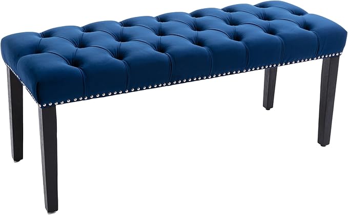 Button-Tufted Ottoman Bench, Upholstered Bedroom Benches