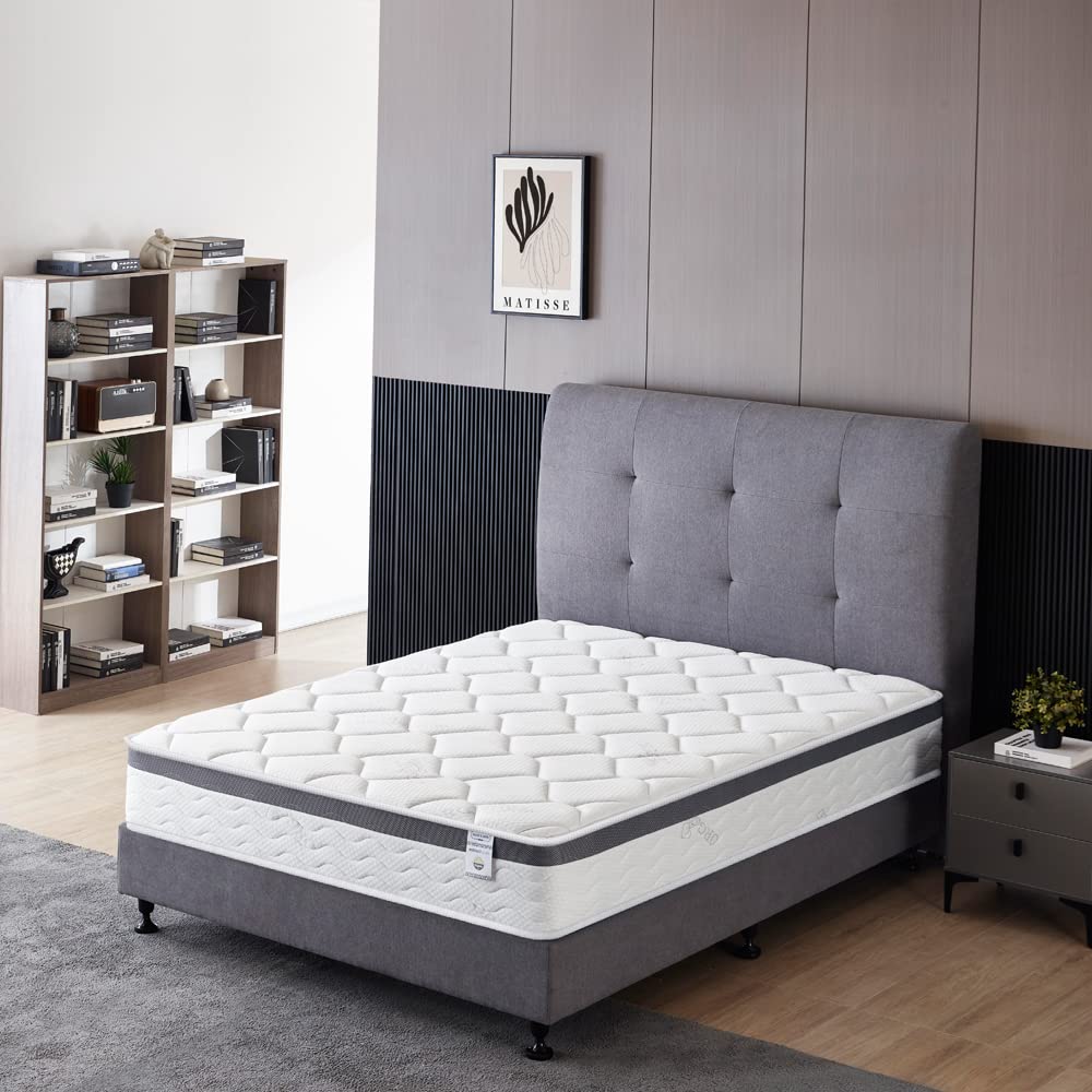 Twin Size Mattress - 10 Inch Cool Memory Foam & Spring Hybrid Mattress