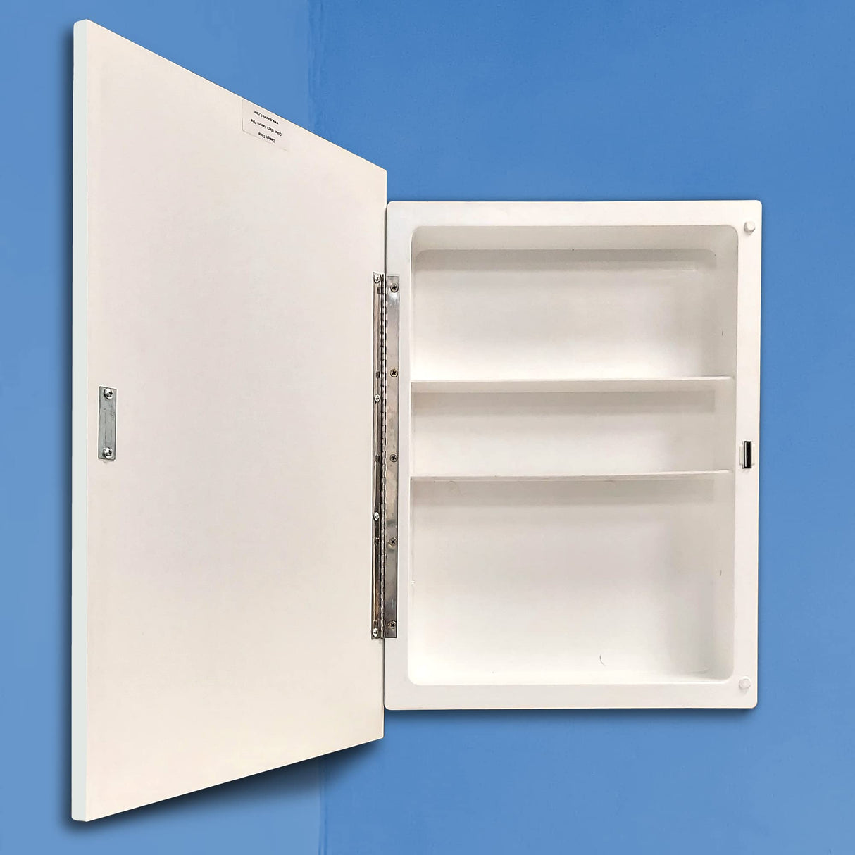 White Recessed Medicine Cabinet with White Wooden Door Panel (16" x 22")