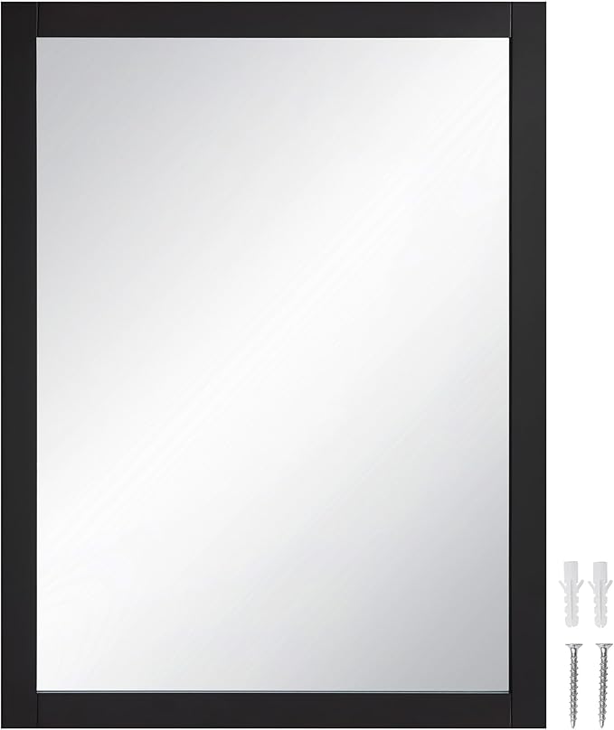Shorewood Bathroom Mirror, , Framed Mirror, Soft Matte Black,