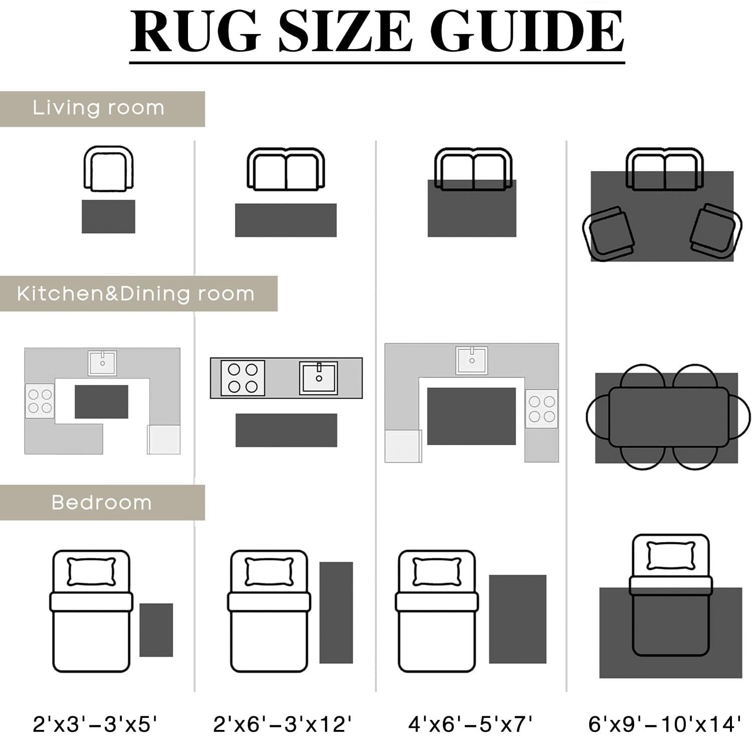 Grey Area Rug 6x9 Washable Living Room Rug Large Non Slip