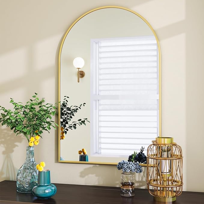 Arched Wall Mirror, Arch Bathroom Mirror, Wall Mounted Vanity Mirror