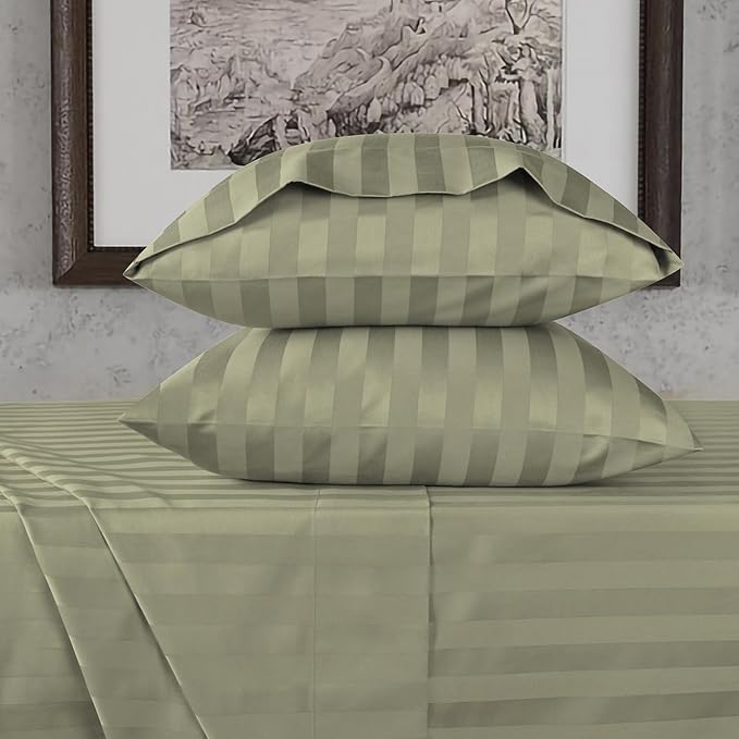 800 Thread Count Egyptian Cotton Sheets King Size, Long Staple Bed Sheets, 4 Pc Bed