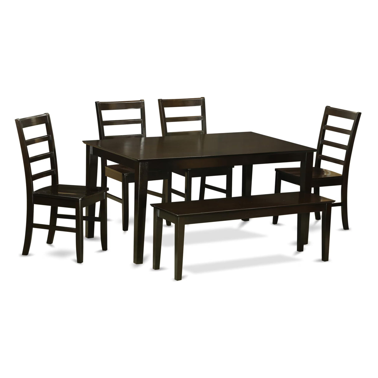 CAPF6-CAP-W 6 Piece Dining Table Set Contains a Rectangle Wooden Table and 4 Dining Room