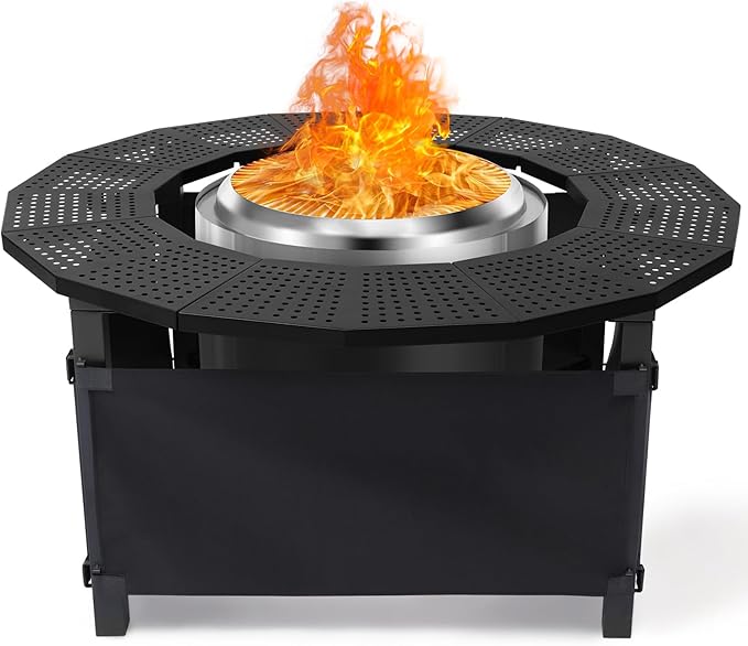 40 in Fire Pit Surround Tabletop for Solo Stove Bonfire and Ranger Wood Burning