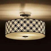 12‘’ Luxurious Living Room Bedroom Ceiling lamp Creamy White Glass Diffuser Chrome Finish