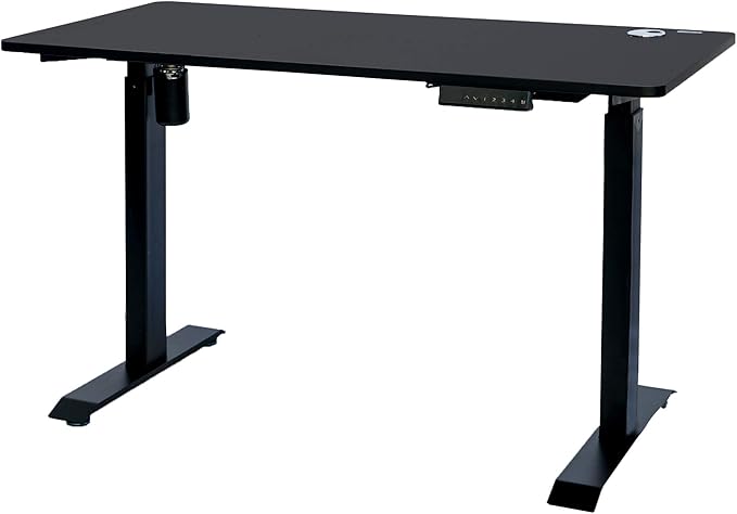 Electric Height Adjustable Single Motor Desk Frame w/Tabletop, 45.25 Inch Max Height