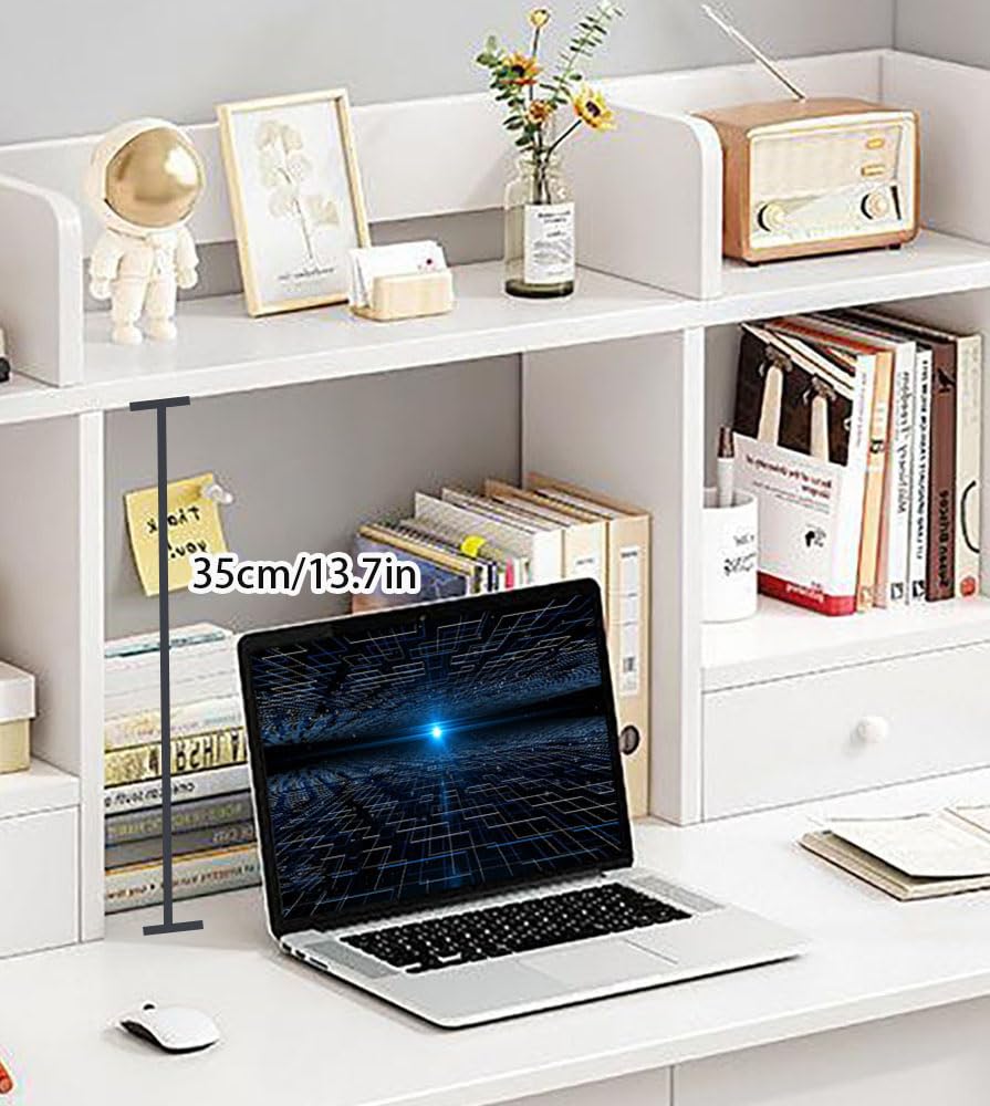 Desk Hutch Organizer,Multipurpose Desktop Hutch Storage Organizer,Desktop Bookshelf