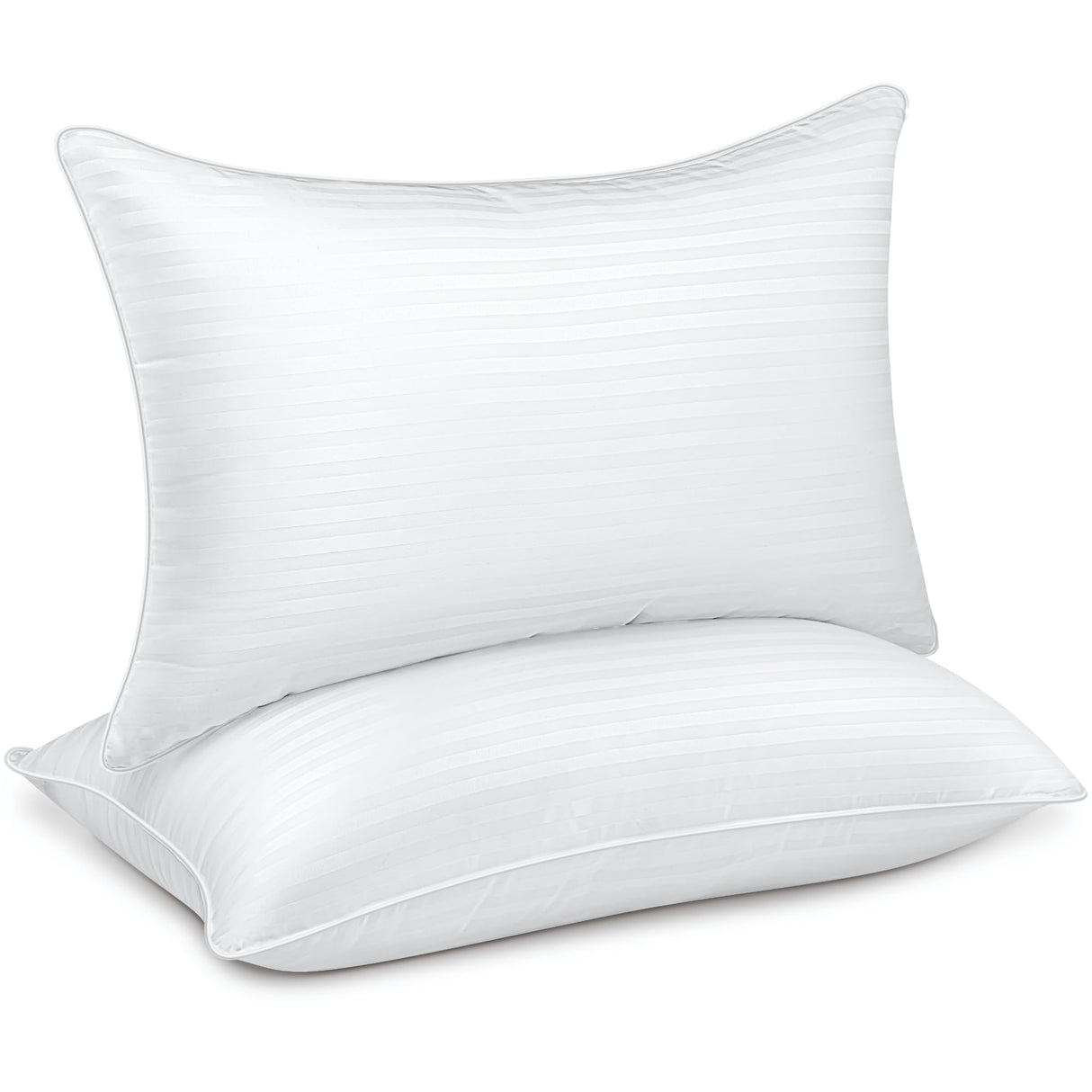 Queen Size Bed Pillows Set of 2 - Premium Down Alternative Cooling Pillows for Side