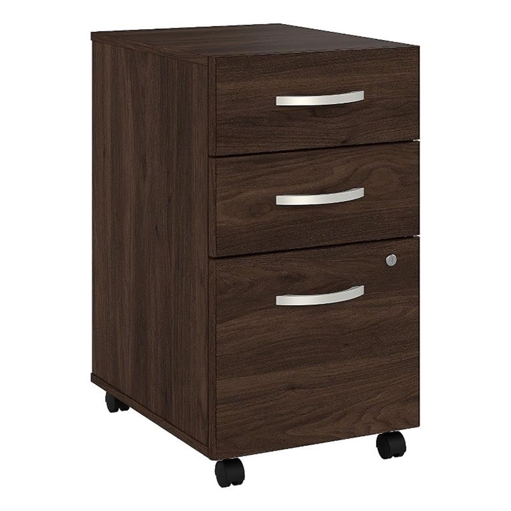 Studio C 3 Drawer Mobile File Cabinet in Black Walnut