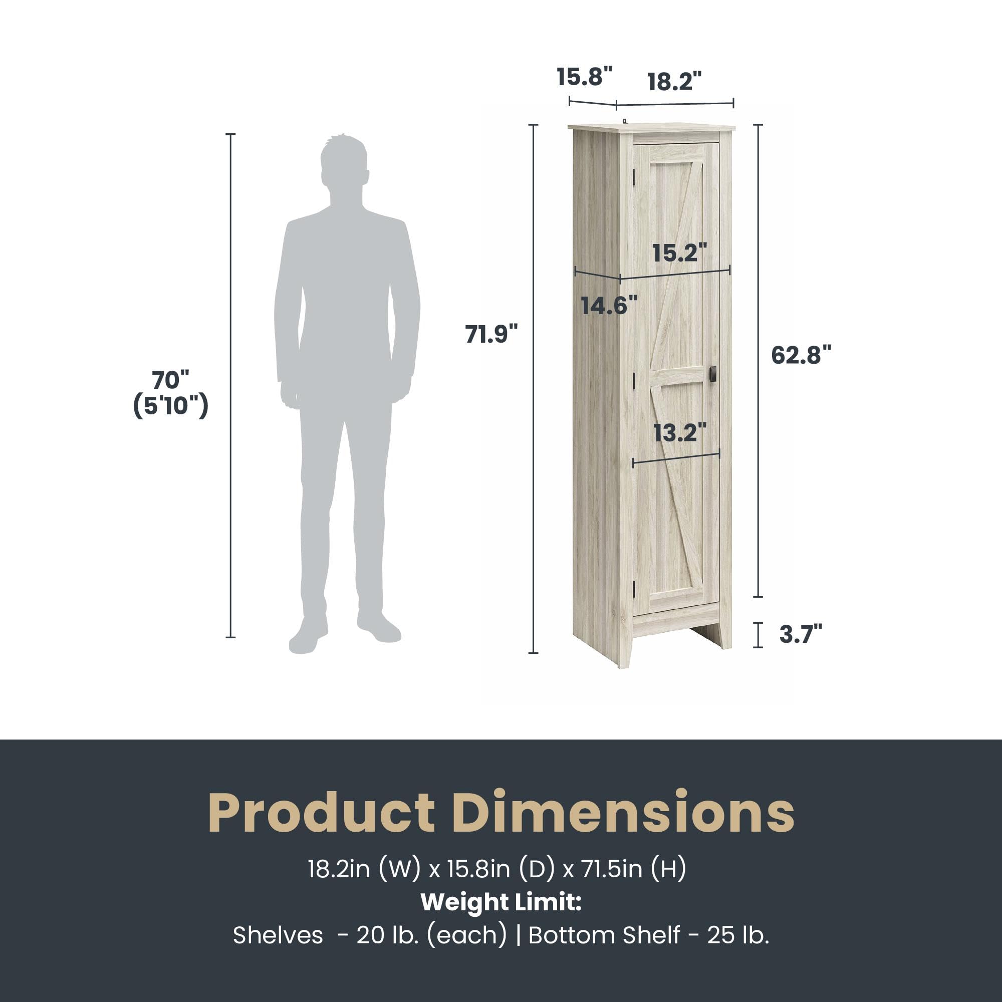 Evolution Farmington Storage Cabinet, 18" Wide