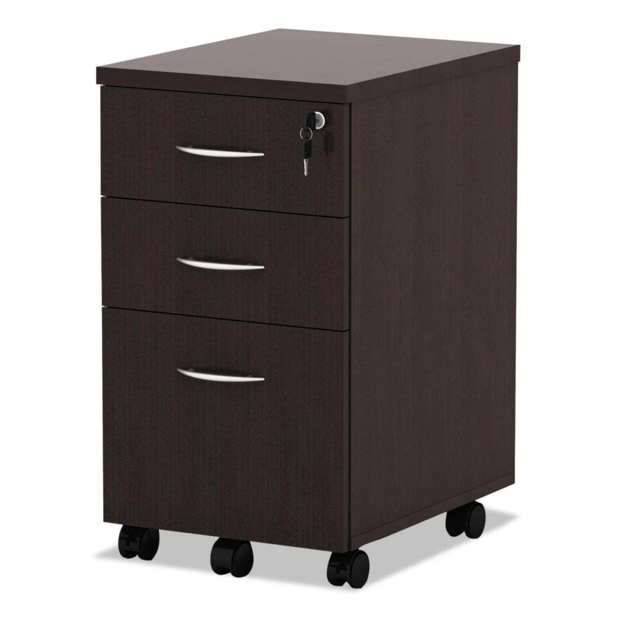 572816ES 15.88 in. x 20.5 in. x 28.38 in. Valencia Series 3-Drawer Mobile File Pedestal