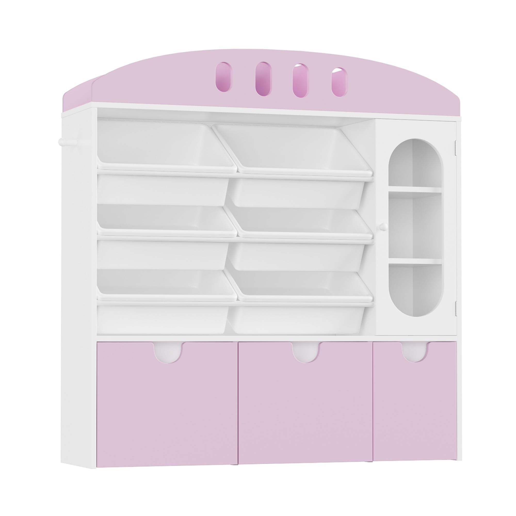 Toy Organizers and Storage with Door, Playroom Organization and Storage, Bookshelf