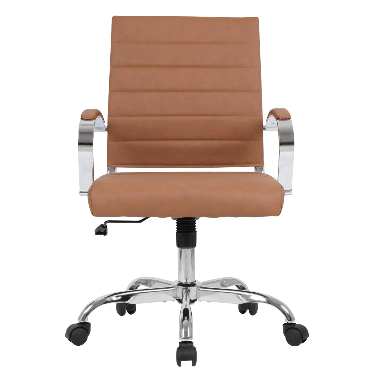 Mid Back Office Chair - PU Leather Executive Desk Chair with Wheels