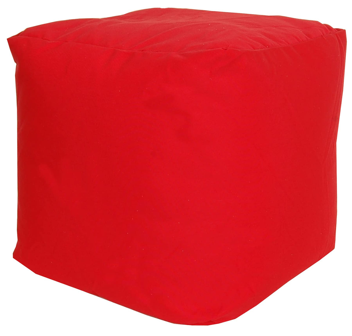 Ottoman Outdoor/Indoor Sunbrella Bean Bag Pouf 19"x19"x18"H Jockey Red