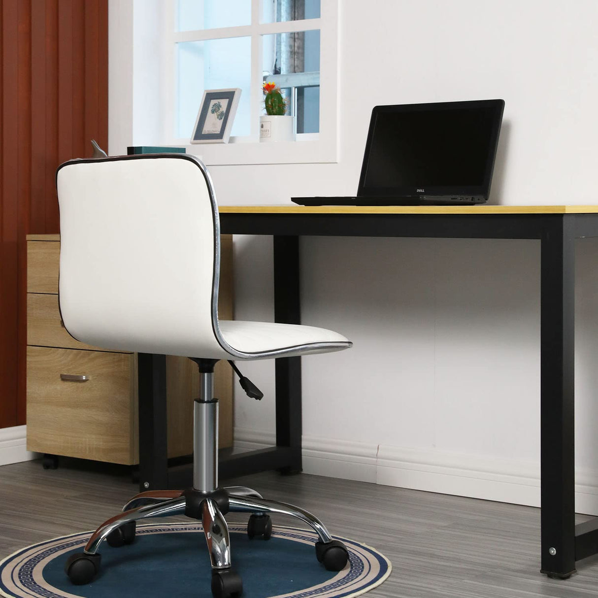 Modern PU Leather Task Chair Desk Chairs Vanity Chair Makeup Chair Vanity