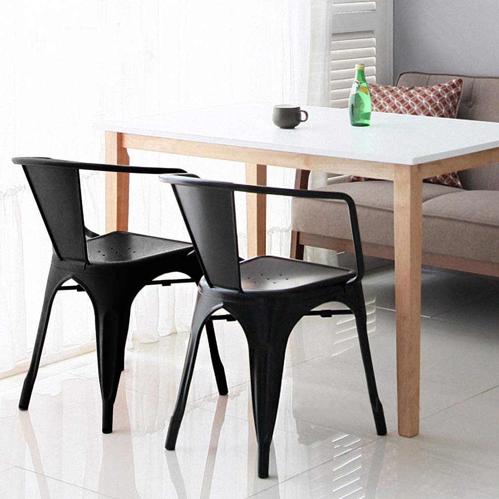 Metal Dining Chairs Set of 4 Metal Patio Chairs Metal Chairs Café Restaurant