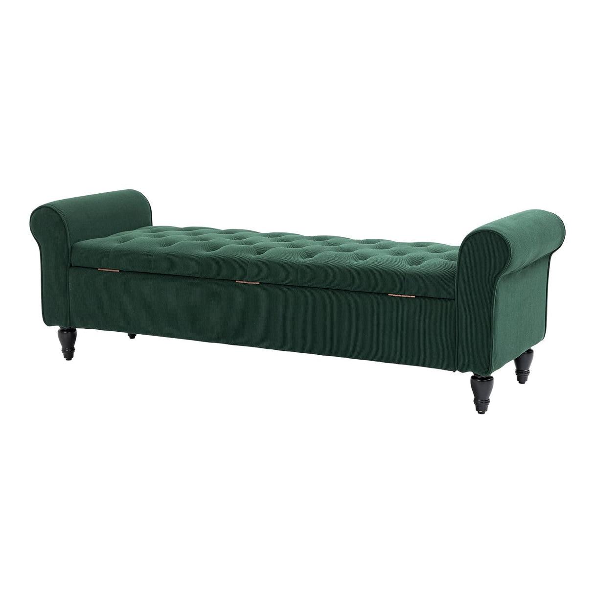 63’’ Storage Ottoman, Upholstered Tufted End of Bed Storage Bench