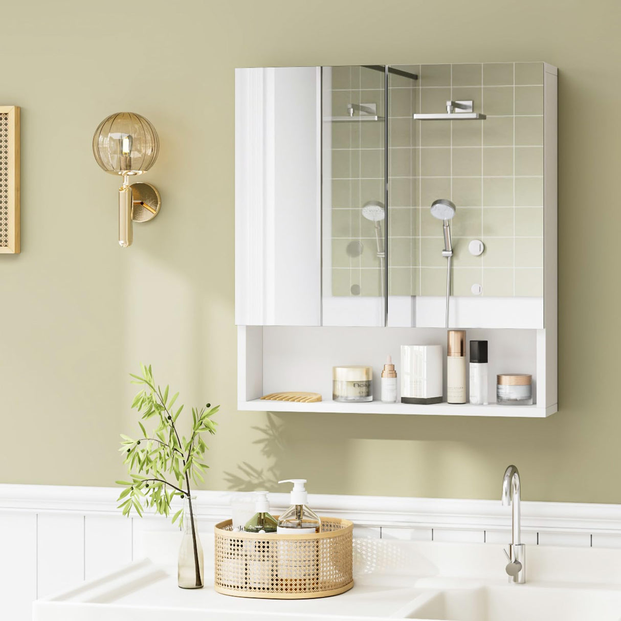 Bathroom Wall Cabinet Medicine Cabinet, Wall Mounted Bathroom Mirror