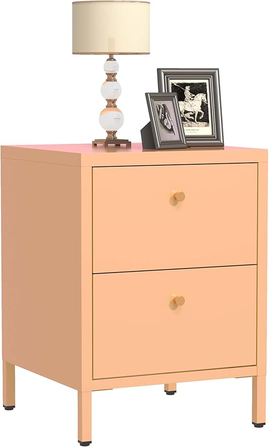 Stand Orange Nightstand Drawer End Tables