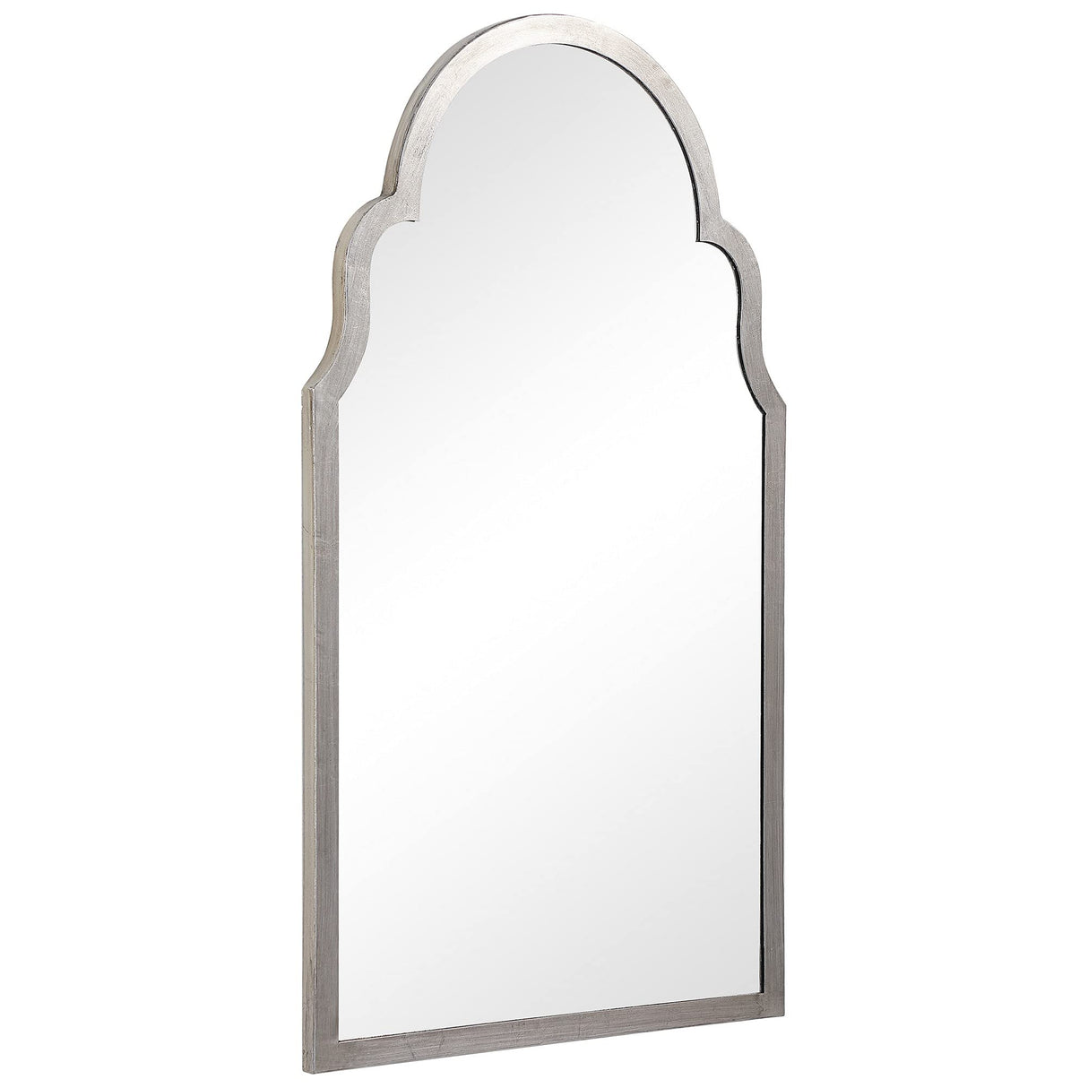 Sleek Elongated Quatrefoil Frame Mirror